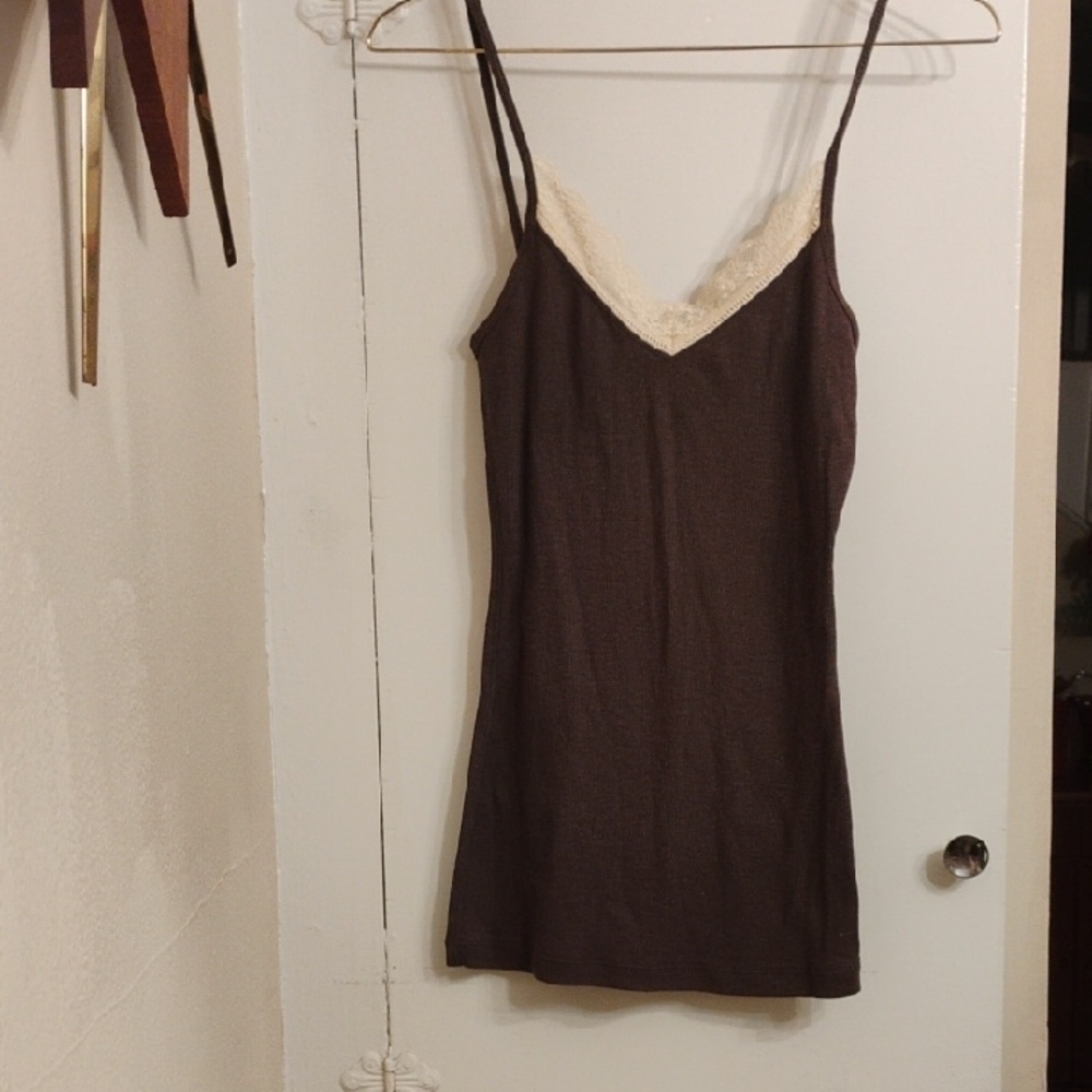Brown  Chemise with V-Neckline